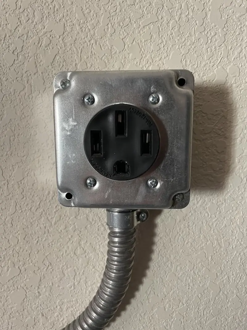 NEMA 14-50 outlet installed for Electrical Panel Upgrade in Lakeport